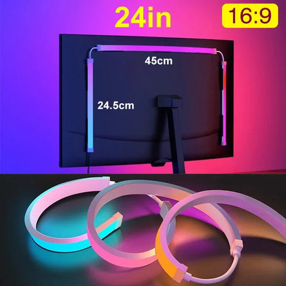Smart LED Backlight Music Sync Screen Lights Gaming Strip Light Computer Monitor USB Ambient Light Gaming Room Atmosphere Decor