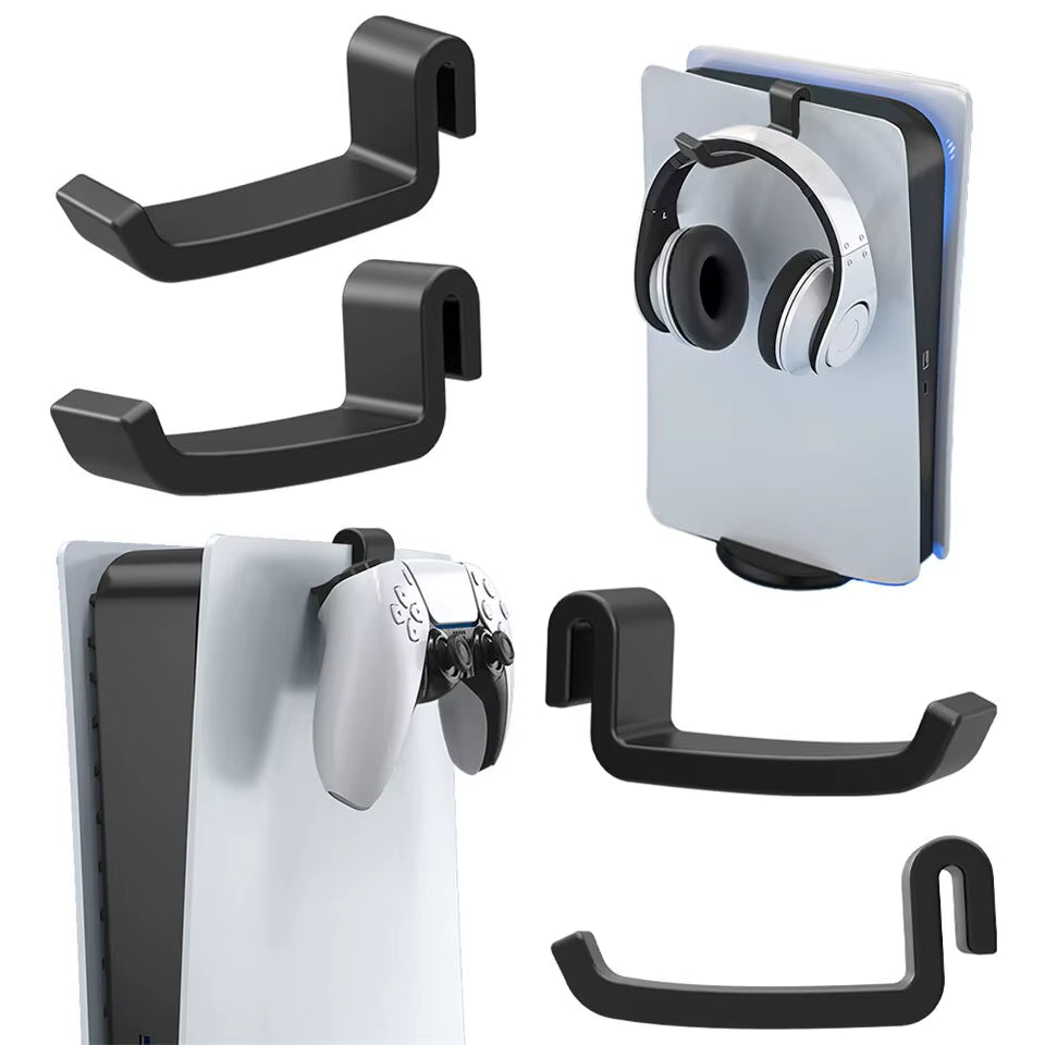 P512 Headphones Hanger Wall Mounted Gaming Headset Stand Rack for PS5 Console Game Accessories