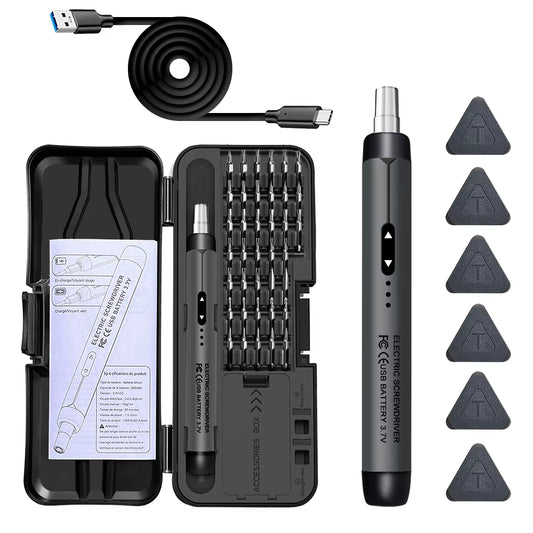 Electric Screwdriver Set Precision Power Tool Kit Rechargeable Wireless Mini Small Bits for Mobile Cell Computer Repair CRV
