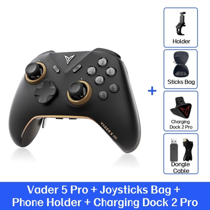 VADER 5 Pro Game Handle Freely Adjustable Tension FORCESWITCH Triggers Game Controller Multi-Support Pc/Ns/Mobile/Tv