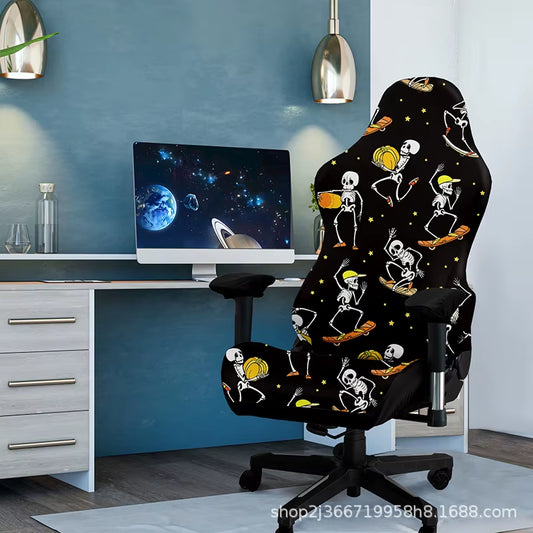 4Pcs/Set Gaming Chair Cover Fashions Gaming Armchair Seat Cover Elastic Milk Silk Electricity Resistant Competitive Chair Cover
