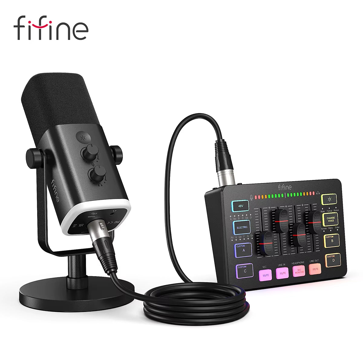 Gaming Audio Set Microphone/Mixer/Headset for Streaming Podcasting,Podcast Set for Youtube/Obs/Tiktok/X/Vk - AM8/H9/SC3