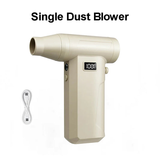 Compressed Air Duster 100-Gear Speed 300000RPM High-Power Brushless Turbo Fan for PC Laptop Car Console Cleaning Rechargeable