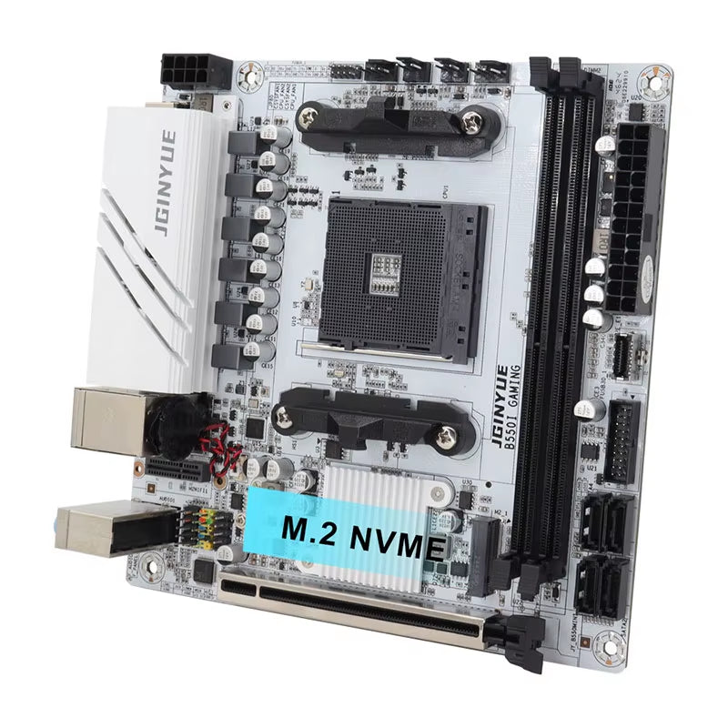 JINGYUE B550I GAMING Motherboard AM4 Pcie 4.0 Dual M.2 DDR4 Mini-Itx for AMD Ryzen 5000 4000 Gaming PC