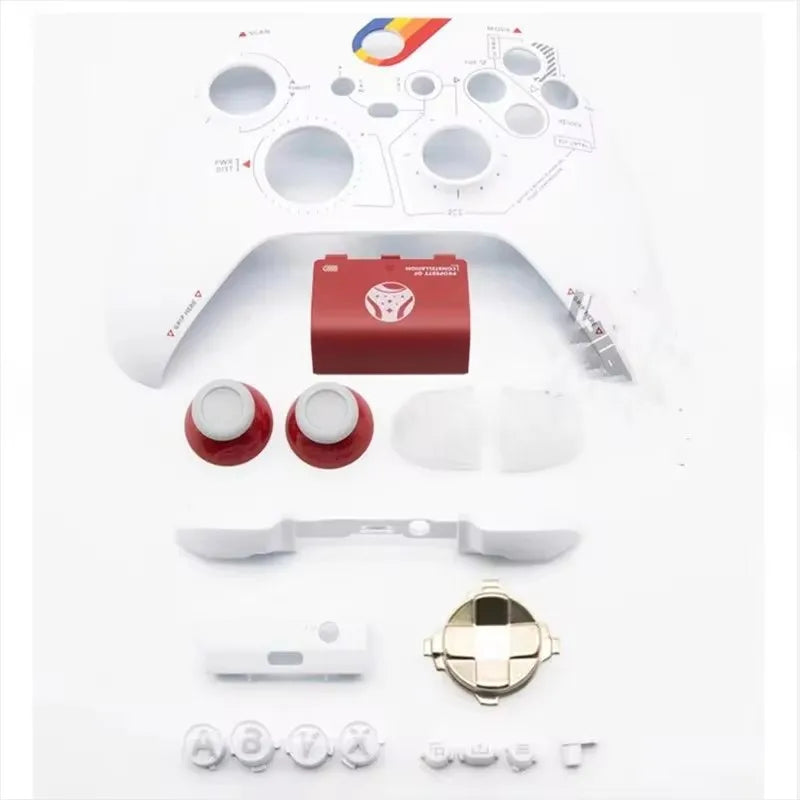 For Xbox One Series X Series S Controller Starfield Edition Full Housing Shell Faceplate Buttom Case Rear Handle Grips Buttons