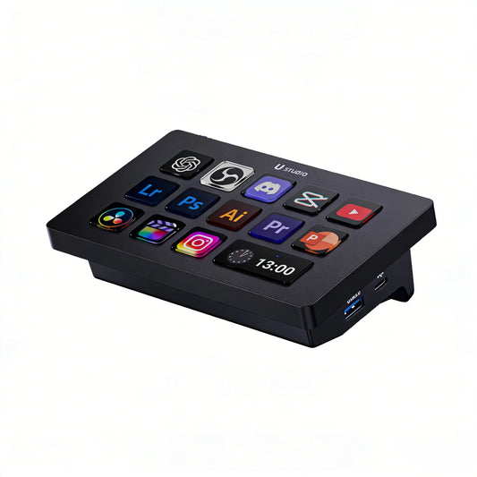 D200H AI Stream Deck Visual Console Macro Keyboard Streamdeck Macropad Keypad Stream Desk Deck Dock Office Creation Live Stream