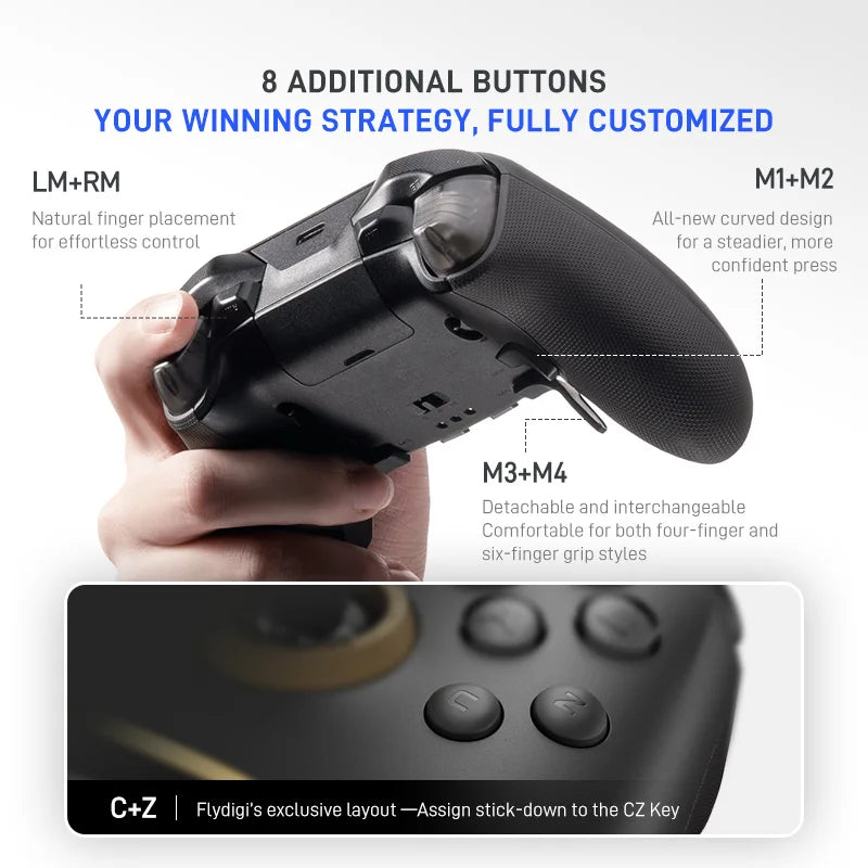 VADER 5 Pro Game Handle Freely Adjustable Tension FORCESWITCH Triggers Game Controller Multi-Support Pc/Ns/Mobile/Tv