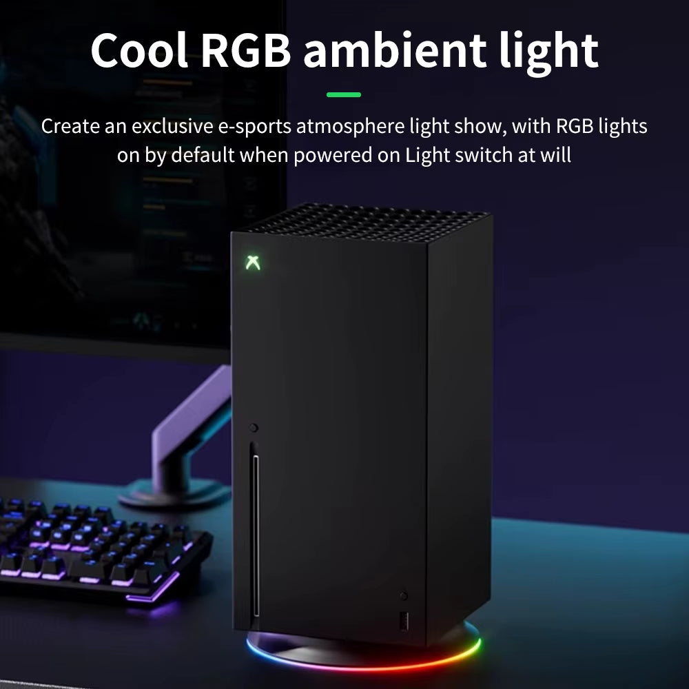 NEW Vertical Cooling Stand Holder for XBOX Series X Console RGB Base Stand Bracket for Xbox Host Console Accessories