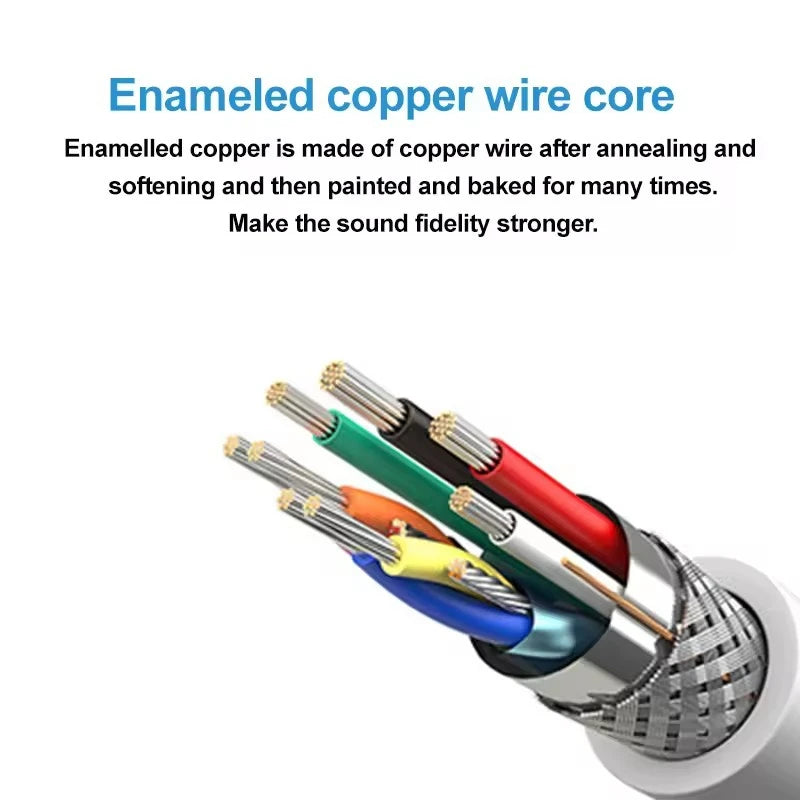 Headphone Splitter Cable AUX Audio Adapter Cord Jack 3.5Mm Male to 2 Female Earphone Y Extension Cables for Phone Laptop MP3 PS5