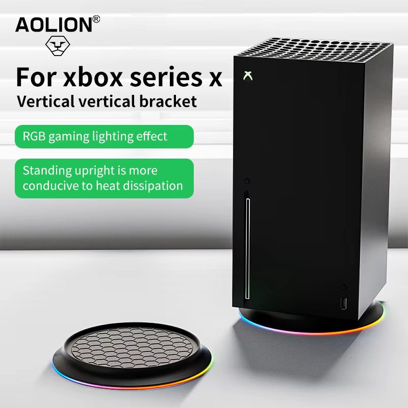 NEW Vertical Cooling Stand Holder for XBOX Series X Console RGB Base Stand Bracket for Xbox Host Console Accessories