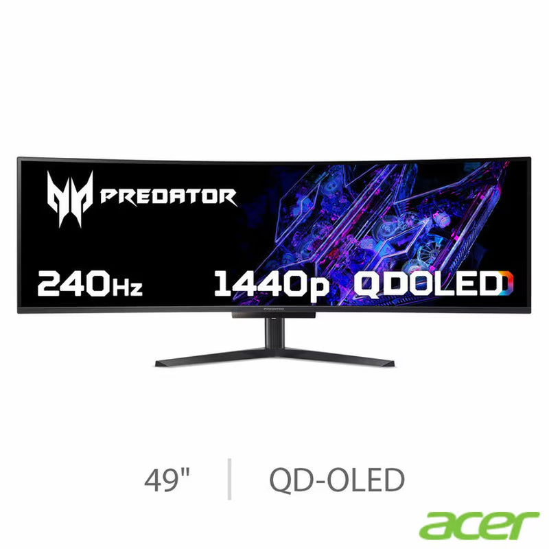 Predator X49 X 49 Inch DQHD 240Hz QD-OLED Gaming Monitor, UM.SXXEE.X02